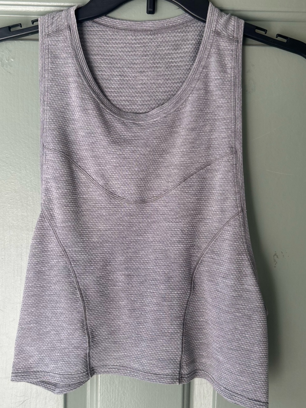 lululemon athletica gray waffle-texture tank top